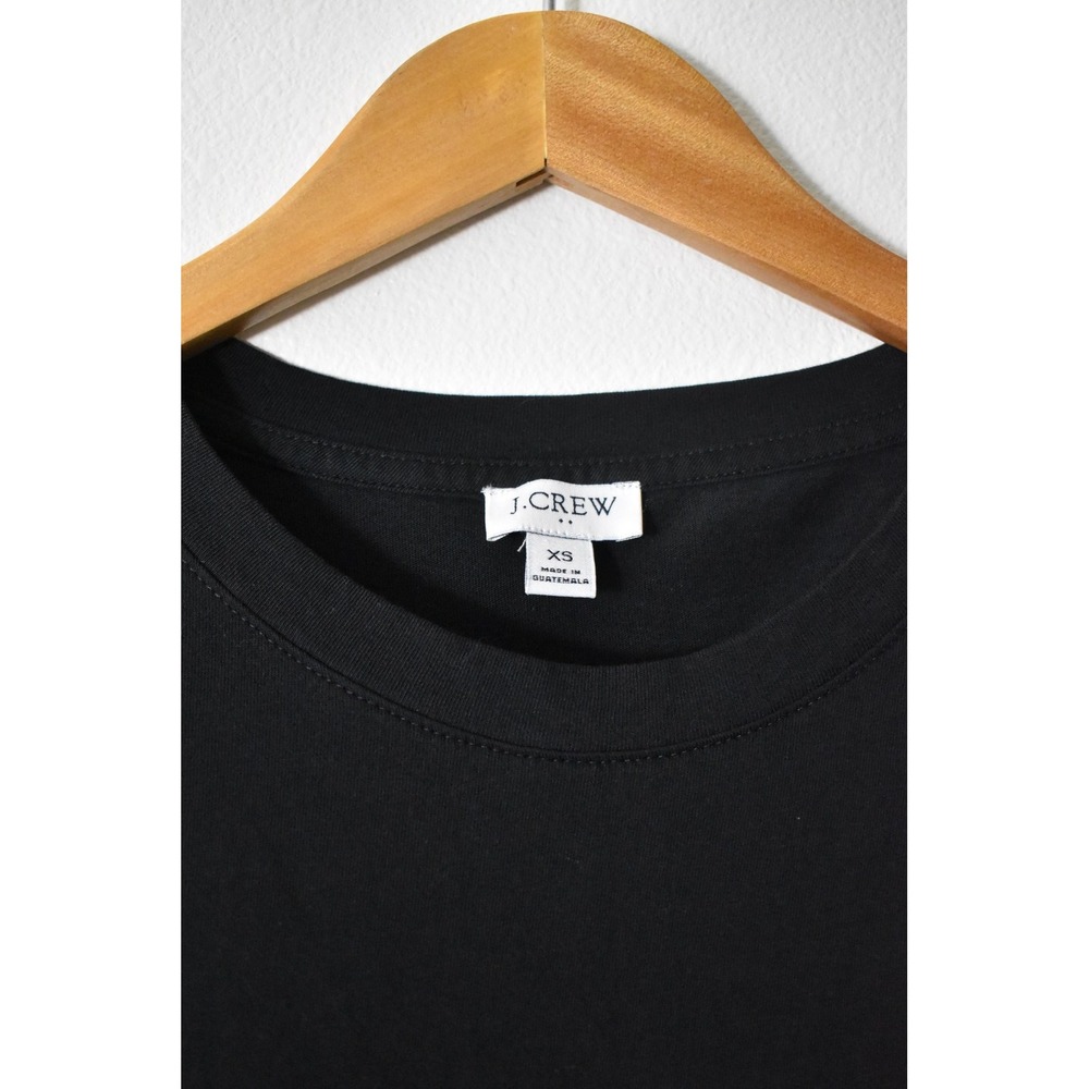 J.Crew Tiered Mini Dress Women XS Black Modern Ruffle Cap Sleeve Cotton Jersey - Picture 5 of 6